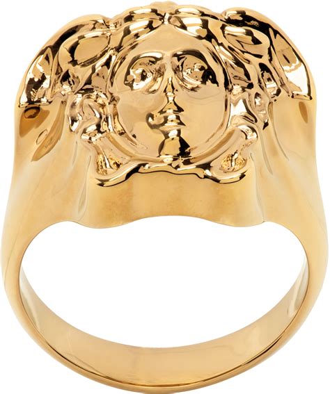 versace la medusa ring|Versace Medusa head ring.